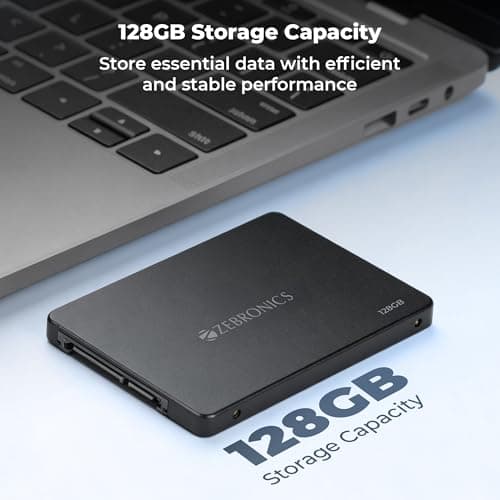 Zebronics 128GB SSD, 2.5 Inch Internal Drive, 550MB/s Read & 500MB/s Write, Faster Than HDD, Low Power Consumption, Silent Operation, S.M.A.R.T Support, High Performance Storage (SD13A) 2