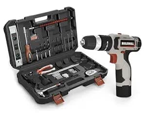BUILDSKILL 69 Pcs | 12V Cordless Drill Machine Tool Kit 10MM Keyless Chuck,Copper Armature, 3M Auto Measuring Tape, CRV Bits, TPR Screwdriver | Home Tools Box Kit with Drill Machine (6 Month Warranty)