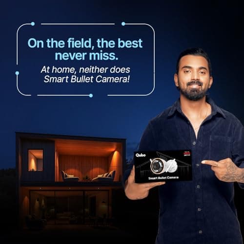 Qubo Smart Outdoor 3MP [2K] WiFi Bullet Camera [2026 Edition] by Hero Group | STQC Certified | Color NightPulse Vision | CCTV cam | AI Person Detection | IP66 Rating | Made in India 3