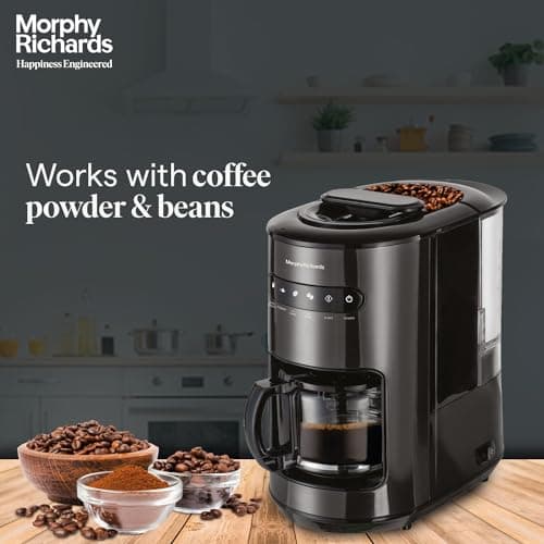 Morphy Richards Brew Blend Coffee Maker For Home | 600W Drip Coffee Maker | 6-Cups Capacity | Anti-Drip Function | 2-Yr Warranty 【Black】 5