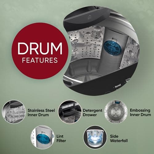 LG 7.5 Kg 5 Star Smart Inverter Technology Fully Automatic Top Load Washing Machine (T75VBMB1Z, Auto Prewash, Turbodrum, Stainless Steel drum, LED Display, Smart Diagnosis, Middle Black) 3