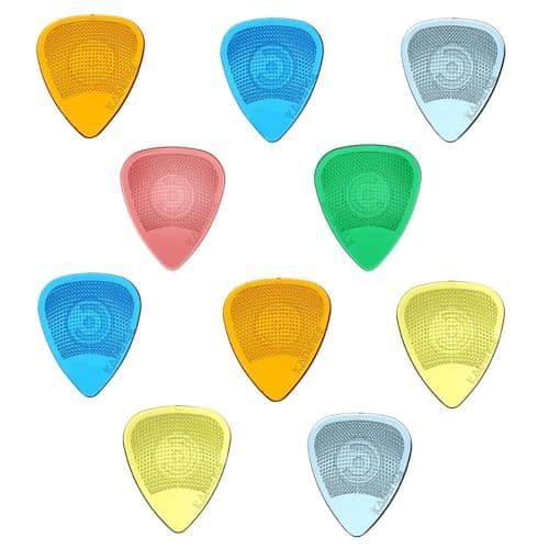 Kadence HG71 Jamming Series Assorted Guitar Picks (Pack of 10) | 0.71mm Polycarbonate Plectrums | Hostile Grip with Anti-Slip Texture | For Acoustic, Electric & Bass Guitars | Mixed Colors 5
