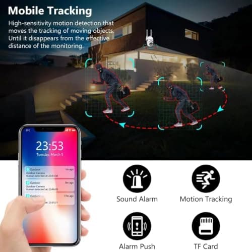 Maizic Smarthome Ultracam 5MP UHD Wi-Fi Outdoor CCTV Camera for Home with Color Night Vision, Motion Tracking, Two Way Talk and Multi Users View, 2 Years Warranty (S-Mini Ptz) 4