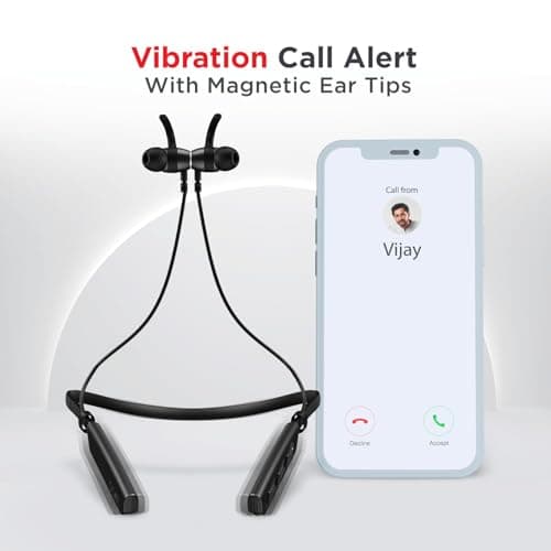 AIZINA Rockerze 235 Pro Wireless Bluetooth Neckband in Ear Earphone, Upto 20 hrs of Playtime, Beast Mode, Low Latency, IPX5 Water & Sweat Resistance, ENx Technology, Bluetooth v5.2(Active Black) 4