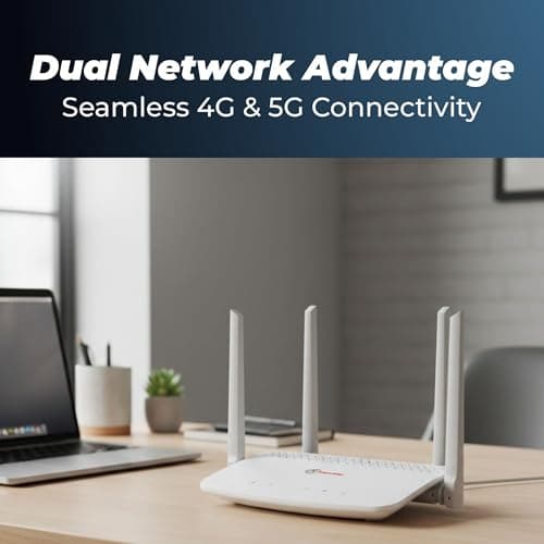 Trueview 4G LTE WiFi 6 Wireless Router with SIM Slot | Cat4 150Mbps | External Antenna | RJ45 LAN Port | Plug & Play SIM Router for Home, Office, CCTV | Secure IPv4/IPv6 Broadband 4