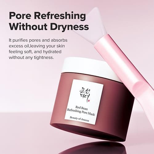Beauty of Joseon Red Bean Pore Refreshing Mask Mud Cream Hydrating Wash Off Pack, Pore Cleansing Exfoliator, Korean Skin Care for Men and Women 140ml 3
