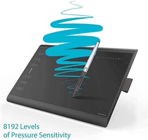HUION Inspiroy H1060P Graphics Drawing Tablet 10 x 6.25 inch with 8192 Pressure Sensitivity Battery-Free Stylus and 12 Customized Hot Keys, Digital Art Tablet for Mac, Windows PC and Android, Black 5