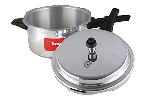 Butterfly Cordial 3 Litres Pressure Cooker | Outer Lid | Food Grade Virgin Aluminium | Induction & Gas Stove Compatible | ISI Certified | 2 Years Manufacturer's Warranty | Silver 2