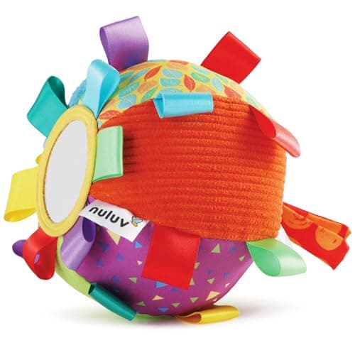 Nuluv Learning & Activity Play Ball - Soft Plush Infant & Preschool Toy, Multicolour Baby Ball with Rattle Sound