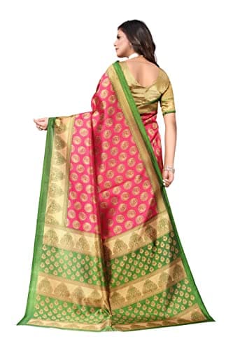 Yashika Women's Jacquard Art Silk Standard Length Saree (Alifa Pink_R 2