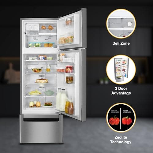 Whirlpool 300 L Frost Free Triple-Door Refrigerator(FP 343D Protton Roy, Alpha Steel) 5