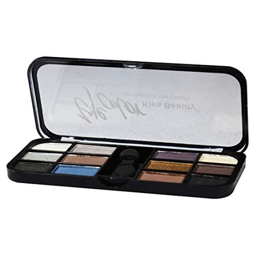 Kiss Beauty Eye Color 12Color Eyeshadow Palette Shade-B02 Pack of 1 With Free Kajal 2