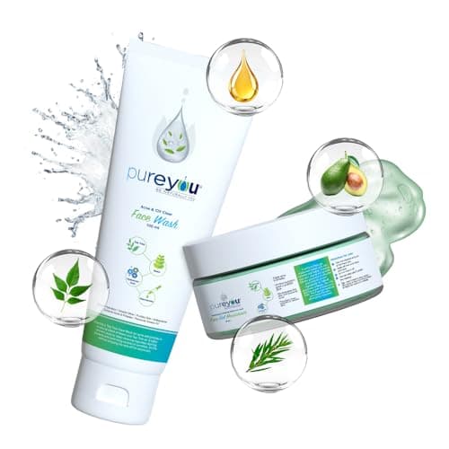 PureYou Face Wash & Gel Moisturiser Combo | Green Tea, Aloe & Cucumber | Tea Tree & Hyaluronic Acid | Refresh + Hydrate | Handled for Sensitive, Oily & Normal Skin 2