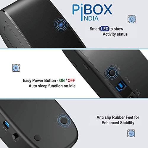 PiBOX India, USB 3.0 Hard Drive Docking Station (USB to SATA Docking Station) with 16TB+ Drive Support for 2.5 Inch & 3.5 Inch HDD SSD- Supports SATA II, III and UASP with ASM225CM- Top-Loading Design 4