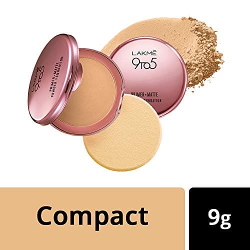 Lakmé 9 to 5 Primer with Matte Powder Foundation Compact, Ivory Cream, 9g And Lakmé 9 to 5 Primer with Matte Powder Foundation Compact, Silky Golden, 9g 5