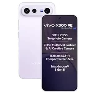 vivo X300 FE 5G (Lilac Purple, 12GB RAM, 256GB Storage) with No Cost EMI/Additional Exchange Offers