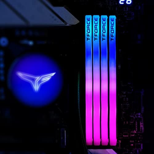 TeamGroup T-Force Delta RGB 2x16GB 6400MHz (6400MT/s) CL40 White 32GB DDR5 RAM Kit, Desktop Gaming Memory, Metal Heatsink, ARGB Sync, ECC, XMP 3.0/EXPO, For Intel/AMD CPU, High Performance Low Latency 4