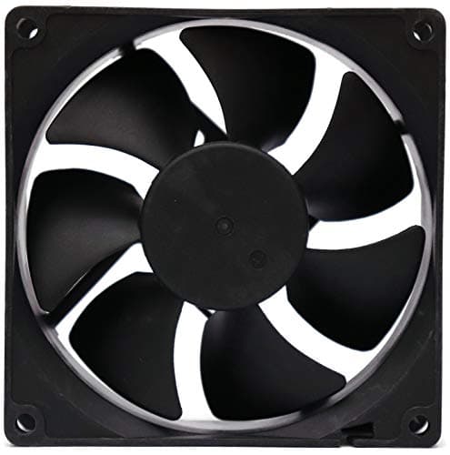 Electronic Spices DC 12V 3.5'' INCH Cooling Fan for PC Case, CPU Cooler Radiator (Black) (3.5 inch fan)
