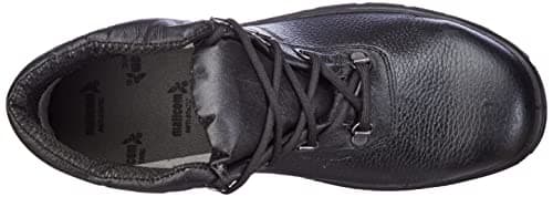 Tiger Men Black High Ankle Leopard Steel Toe Safety Shoes, 9 Uk 6