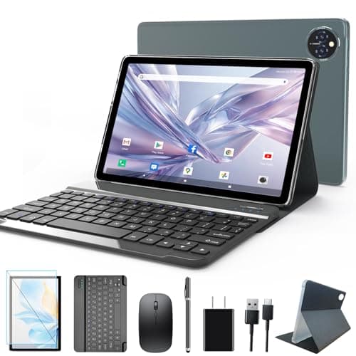 14 10" Android Tablet, 4G Octa-Core, 128GB Storage+14(8+6) GB RAM/1TB Expandable WiFi, 8000mAh Battery, Bluetooth 5.0, 13MP Camera + 8MP