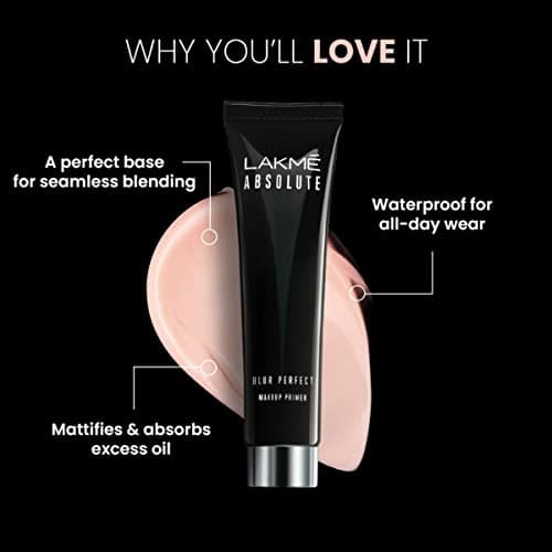 Lakme Absolute Blur Perfect Matte Face Primer, Makeup Primer for Poreless, Smooth & Long Lasting Makeup - Waterproof Brightening Makeup Base, 30 ml 4