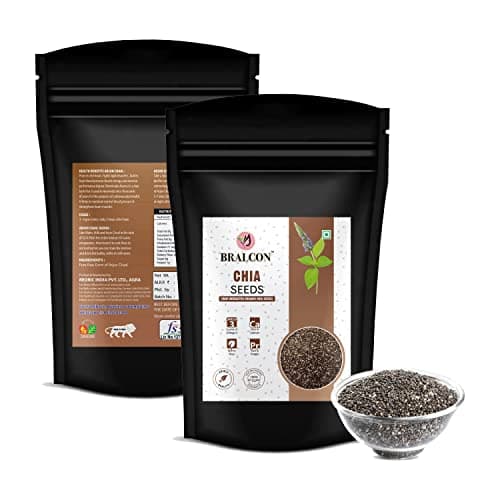 BRALCON Raw Unroasted Natural Chia Seeds - 400g (Pack of 4) | with Omega 3 and Rich in Fiber, Calcium & Protein for Weight Loss Management | Anti Oxidant | Healthy Superfood 2