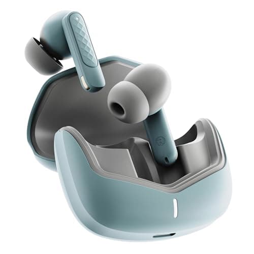 GOBOULT Z40 V2.0 with 70H Playtime, Quad Mic ENC, 45ms Low Latency, 13mm Bass, Legacy Continues, IPX5, Bluetooth 5.4, TWS Truly Wireless in Ear Earbuds (Arctic Blue)