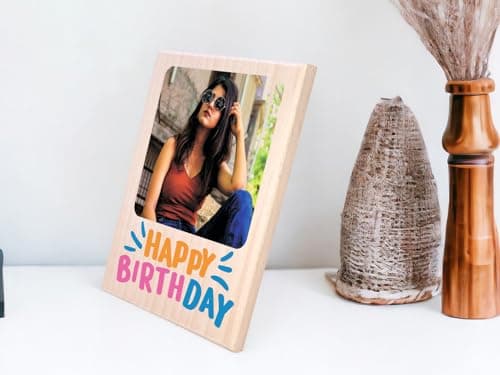 Incredible Gifts India Personalized Wooden Color Photo Frame For Birthday (5x4 Inches) | Custom Picture Frame Gift for Him, Her, Friends & Family 3