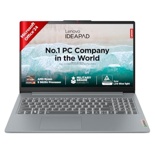 Lenovo IdeaPad Slim 3, AMD Ryzen 5 5625U, 16GB RAM, 512GB SSD, FHD 15.6"(39.6cm), Windows 11, Office Home 2024, Grey + Kaspersky Plus 1 Device 1 Year (Physical Pack) 2