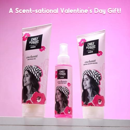 Cos-IQ Emily in Paris Luxury Bath & Body Care Set | Rakhi Special Gift | Body Mist, Shower Gel & Moisturizer | Floral Woody Musk | Perfect Gift for Sister, Girlfriend & Wife | Pack of 3 2