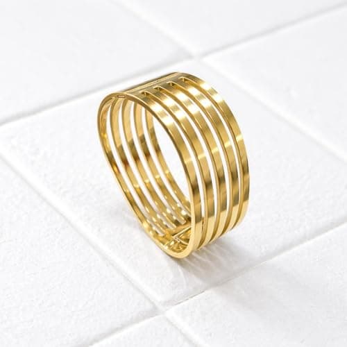 MEENAZ Gold Bangle Set Broad Design Bracelet for Women Stylish |Stainless Steel Design Kada for Girls| Anti Tarnish Jewellery for women | Valentine Gift for girlfriend Wife gifts for woman-314 5
