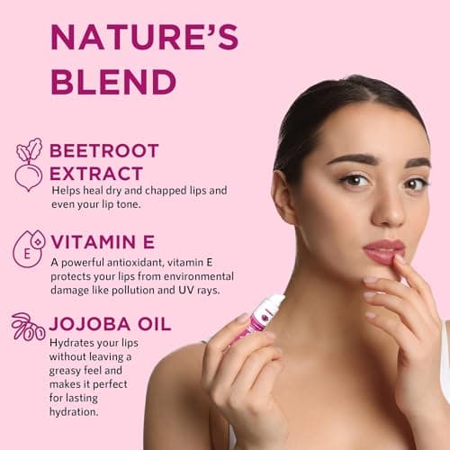 Orgatre Beetroot Lip Balm Tube with Ceramide, Kojic Acid & SPF 30 PA++ | Deep Moisturization & Pigmentation Care | Natural Beetroot Tint | Nourishes, Repairs & Protects Lips | 10ml - Pack of 2 3