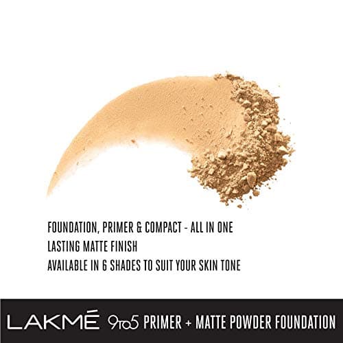 Lakmé 9 to 5 Primer with Matte Powder Foundation Compact, Ivory Cream, 9g And Lakmé 9 to 5 Primer with Matte Powder Foundation Compact, Silky Golden, 9g 4