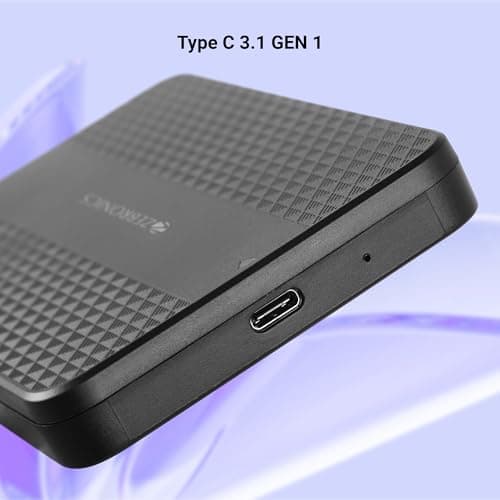 Zebronics 2.5" SSD/HDD Enclosure, Max. 6TB Storage, Upto 5Gbps Transfer Speed, Tool-Free Slide Design, Type-C 3.1 Gen 1 Connector, Windows, Mac, Linux Support (CSH501) 5