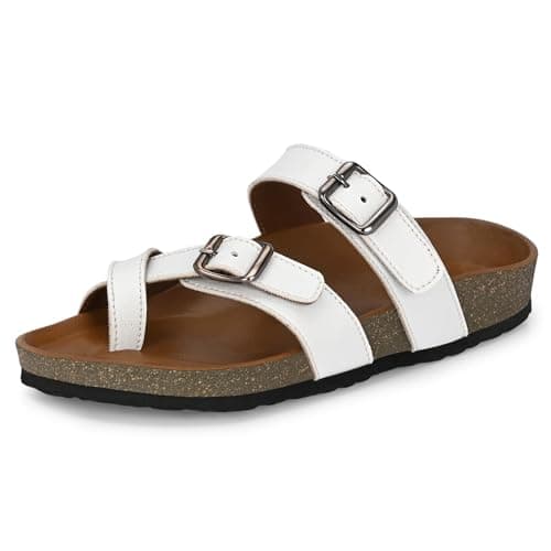 Centrino Women’s Berkin-Style Slip-On Sandals | Open Toe Design | Soft PU Footbed | Lightweight & Comfortable | Arch Support | On-Grip Sole | Casual Outdoor Wear (7693)