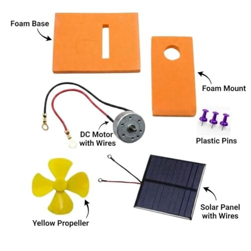 ERH India DIY Solar Panel Windmill Science Project Working Model Kit for School Students STEM Physics Experiment with Educational Toy 4