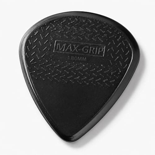 Kadence NG1.80 Jamming Series Nylon Guitar Picks (Pack of 4) | 1.80mm Plectrums | Anti-Slip Grip for Precision Control | For Acoustic, Electric & Bass Guitars | Black 5