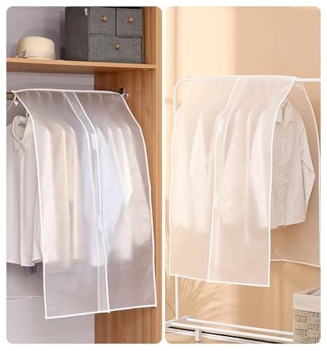Wolpin Clothes Cover for Men's Blazer/Dress/Saree, Dust-proof Jacket Organiser, Wardrobe Organiser (60 x 120 cm) 1Pc, Ethylene Vinyl Acetate 4