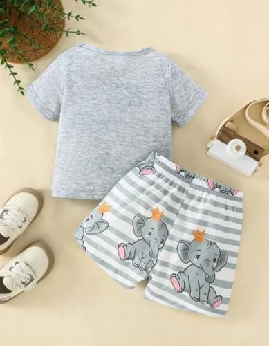 Summer Dress for Kids Boys Cotton Outfit – Baby Boy Dress with Soft Fabric, Stylish Printed Design, Lightweight & Comfortable Kids Clothes for Boys, Ideal for Regular Wear & Outdoor (1-2 year) 5