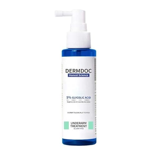 DermDoc 5% Glycolic Acid Underarm Brightening Spray Treatment (100 Ml)|Multipurpose Exfoliating Toner For Dark Spots On Face & Body|Helps With Dark Neck & Knees,Strawberry Legs With 5% Salicylic Acid 4