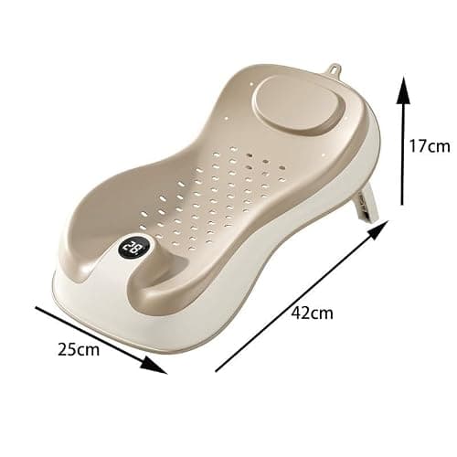 MOPPETS Smart Clean, Super Comfortable Baby Bather with Anti Slip Seat- Baby Bath Rack for Newborn/Infants for 0-9 Months (Bather Grey) 4