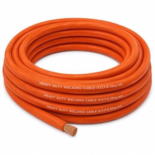 GB KORE ARC HOFR Welding Cable 25 Sq.mm (10 Metre Roll) | Heat, Oil & Flame Resistant Flexible Copper Welding Cable | For Arc, MIG & TIG
