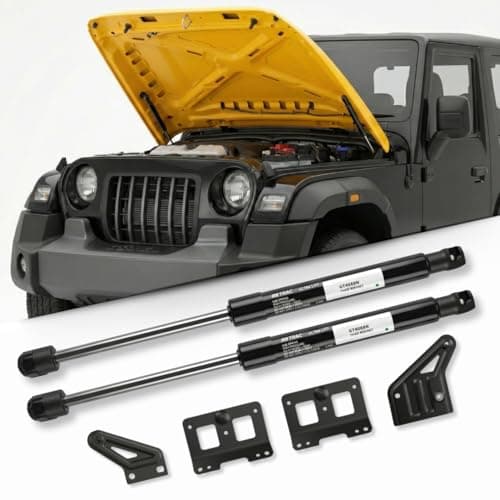 TRAC Hand Free Hood/Bonnet Opening Gas Spring System Compatible with Mahindra THAR &Thar ROXX (Gas Springs + Brackets) -ULTRA Lift Dynamic Gas Spring | Car Accessory | Easy Installation