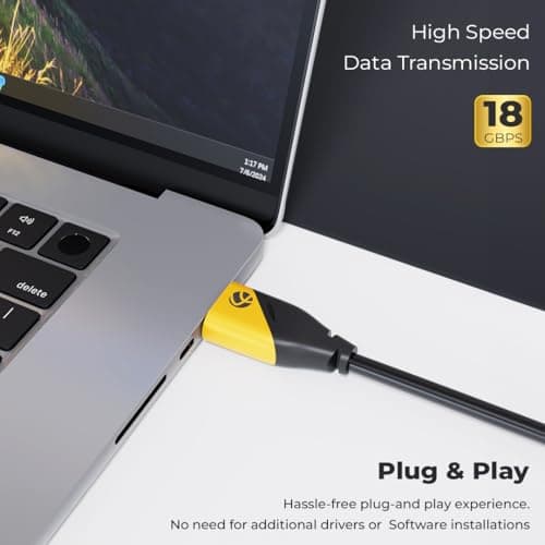Lapcare HDMI Cable 2.0 Cable 1.5Meter | 4K@60Hz | 18Gbps Speed | ARC & 3D Support | Durable PVC | Compatible with Laptops, Desktops, Smart TVs, Projectors (LHC-104), Black 3
