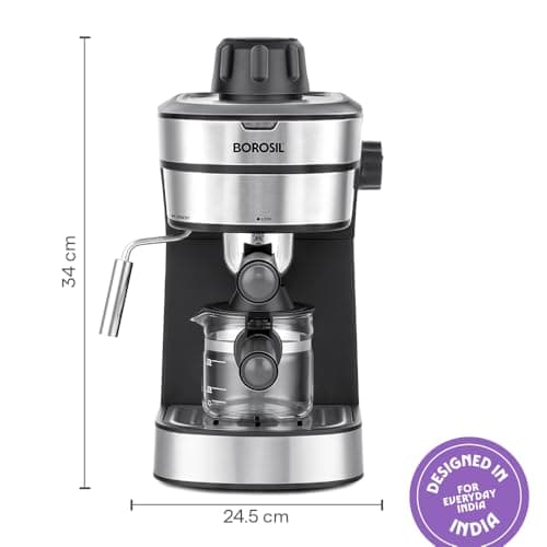 Borosil Brew Mate Drip Coffee Machine with Borosilicate Glass Carafe | Coffeemaker | 6 Cups Capacity | Anti-Drip Function, Auto Shutoff, Keep Warm Plate | 2 Years Warranty | Black 3