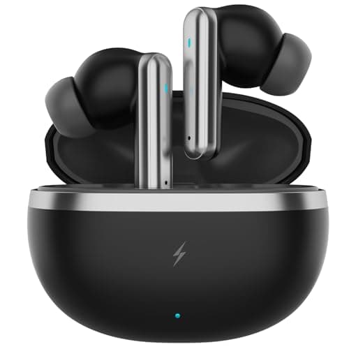 Fire-Boltt Newly Launched Aero Luxe TWS Earbuds with Custom EQ, Bluetooth 5.4 Wireless Earphones, 50H Playtime, Fast Charging Case, 50ms Low-Latency Gaming & Touch Controls Midnight Black