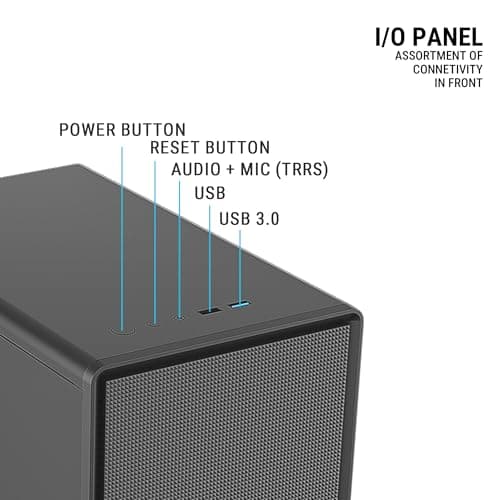 Ant Esports Si14 Mini-Tower Computer Case/Office Cabinet - Black | Support Micro-ATX, Mini-ITX 4