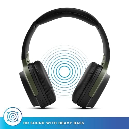 URBN Thump 550 Bluetooth 5.4 Wireless On Ear Headphone | HD Sound | Deep Bass | in-Built Mic | Type-C Charging | Foldable | Aux | Micro SD Card | 1 Year Replacement Warranty (Camo) 4