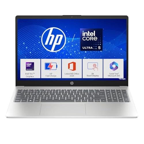 HP 15 Smartchoice, Intel Core Ultra 5 125H 12 TOPS, 24GB DDR5 (Upgradeable) 1TB SSD,Anti-Glare, FHD, 15''/39.6cm,Win11, M365*Office24, Silver, 1.65kg, FD1458TU, FHD Camera w/Shutter, Backlit AI Laptop