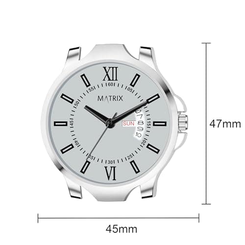 Matrix Antique 2.0 Day & Date Softest Silicone Strap Analog Watch for Men & Boys (Grey) 4